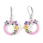 D'Joy Rosa Jade, Gelbes Perlmutt (6mm) Ohrringe 925 Silber Rhodiniert