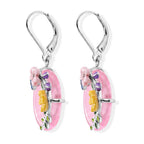 D'Joy Rosa Jade, Gelbes Perlmutt (6mm) Ohrringe 925 Silber Rhodiniert