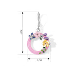 D'Joy Rosa Jade, Gelbes Perlmutt (6mm) Ohrringe 925 Silber Rhodiniert