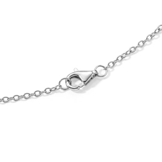 JARDIN KOLLEKTION D'Joy Gefärbte lila Jade, Weiße Süßwasser Perle (3-4mm) Halskette ca. 45 cm 925 Silber Rhodiniert 18.00 ct