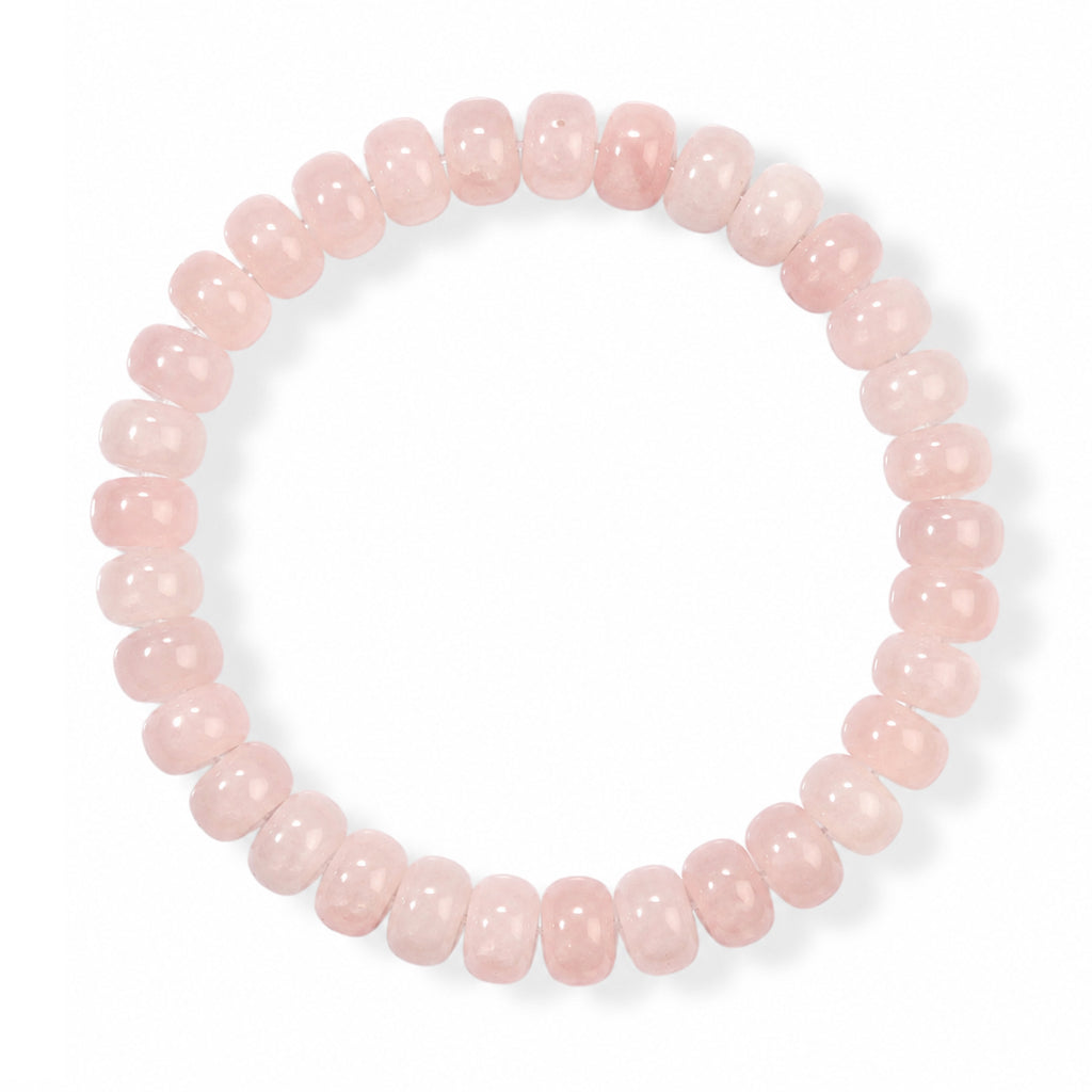 Rosenquarz Armband Flexibel  18 cm ca. 165,00 ct.