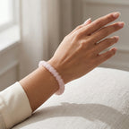 Rosenquarz Armband Flexibel  18 cm ca. 165,00 ct.