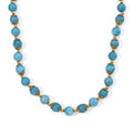 Amazonit Halskette ca. 45 cm Reine Legierung Goldton ca. 240.00 ct