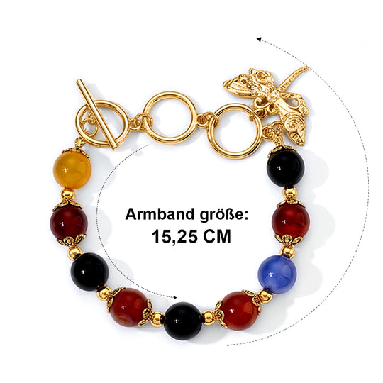 Amazonit Armband ca. 15.25 cm Reine Legierung Goldton ca. 75.00 ct