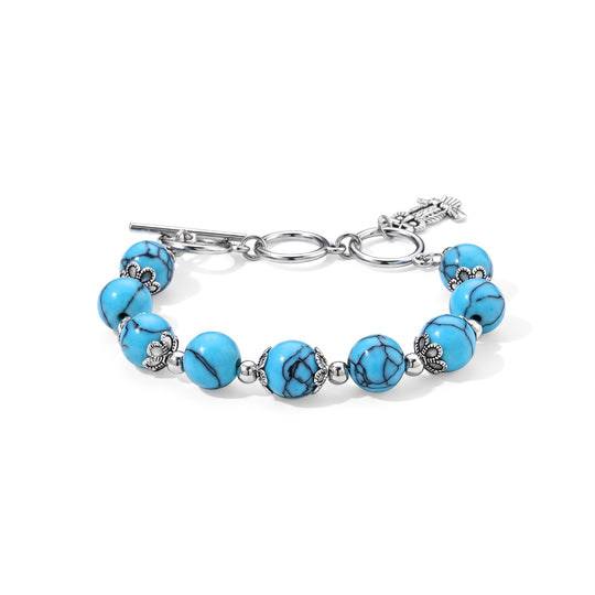 Blauer Howlit Armband ca. 15.25 cm Reine Legierung ca. 55.00 ct