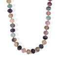 EVER TRUE Mehrfarbiger Fluorit Halskette ca. 50 cm Nickelfreies Messing Platiniert ca. 530.00 ct