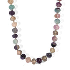 EVER TRUE Mehrfarbiger Fluorit Halskette ca. 50 cm Nickelfreies Messing Platiniert ca. 530.00 ct