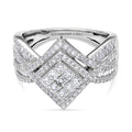 LUXURIANT DIAMOND - Lab Grown Diamant SI-GH Ring 925 Silber Rhodiniert (Größe 17.00) ca. 1,01 ct