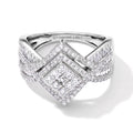 LUXURIANT DIAMOND - Lab Grown Diamant SI-GH Ring 925 Silber Rhodiniert (Größe 19.00) ca. 1,01 ct