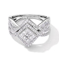 LUXURIANT SGL zertifizierter SI-GH Labor Diamant Ring, 925 Silber rhodiniert - 1 ct.