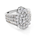LUXURIANT DIAMOND - Lab Grown Diamant SI-GH Ring 925 Silber Rhodiniert (Größe 17.00) ca. 2,97 ct