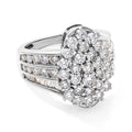 LUXURIANT DIAMOND - Lab Grown Diamant SI-GH Ring 925 Silber Rhodiniert (Größe 21.00) ca. 3.00 ct