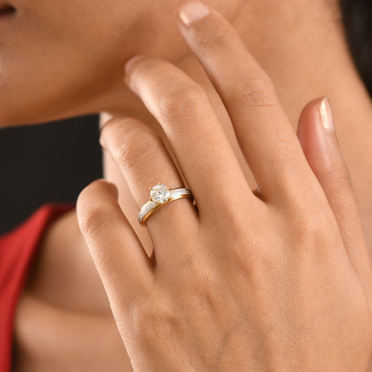 LUXURIANT DIAMOND - Lab Grown Diamant SI-GH Ring 925 Silber (Größe 19.25) ca. 1,04 ct