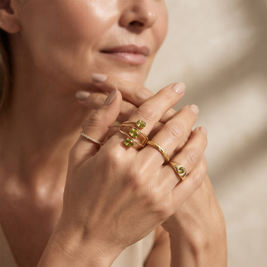 EVER TRUE Peridot Arizona Ring Reine Bronze (Größe 18.00) ca. 1,29 ct