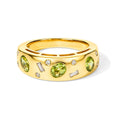 EVER TRUE Peridot Arizona, Moissanit Ring Reine Bronze (Größe 17.00) ca. 1,44 ct