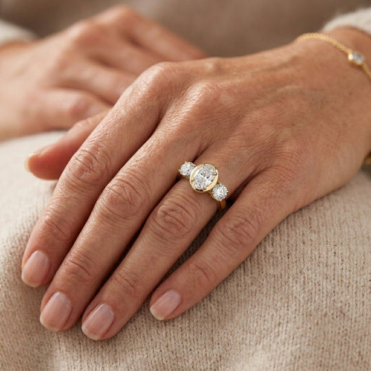 LUXURIANT DIAMOND - Lab Grown Diamant SI-GH Ring SGL zertifiziert 925 Silber Rhodiniert (Größe 19.00) ca. 3.00 ct