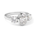 LUXURIANT  3.00 ct. SGL zertifizierter SI-GH Labor Diamant Ring, 925 Silber rhodiniert