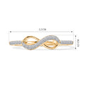 LUXURIANT DIAMOND - Lab Grown Diamant SI-GH Ring 925 Silber 750 Gelbgold vermeil (Größe 17.00) ca. 0,12 ct