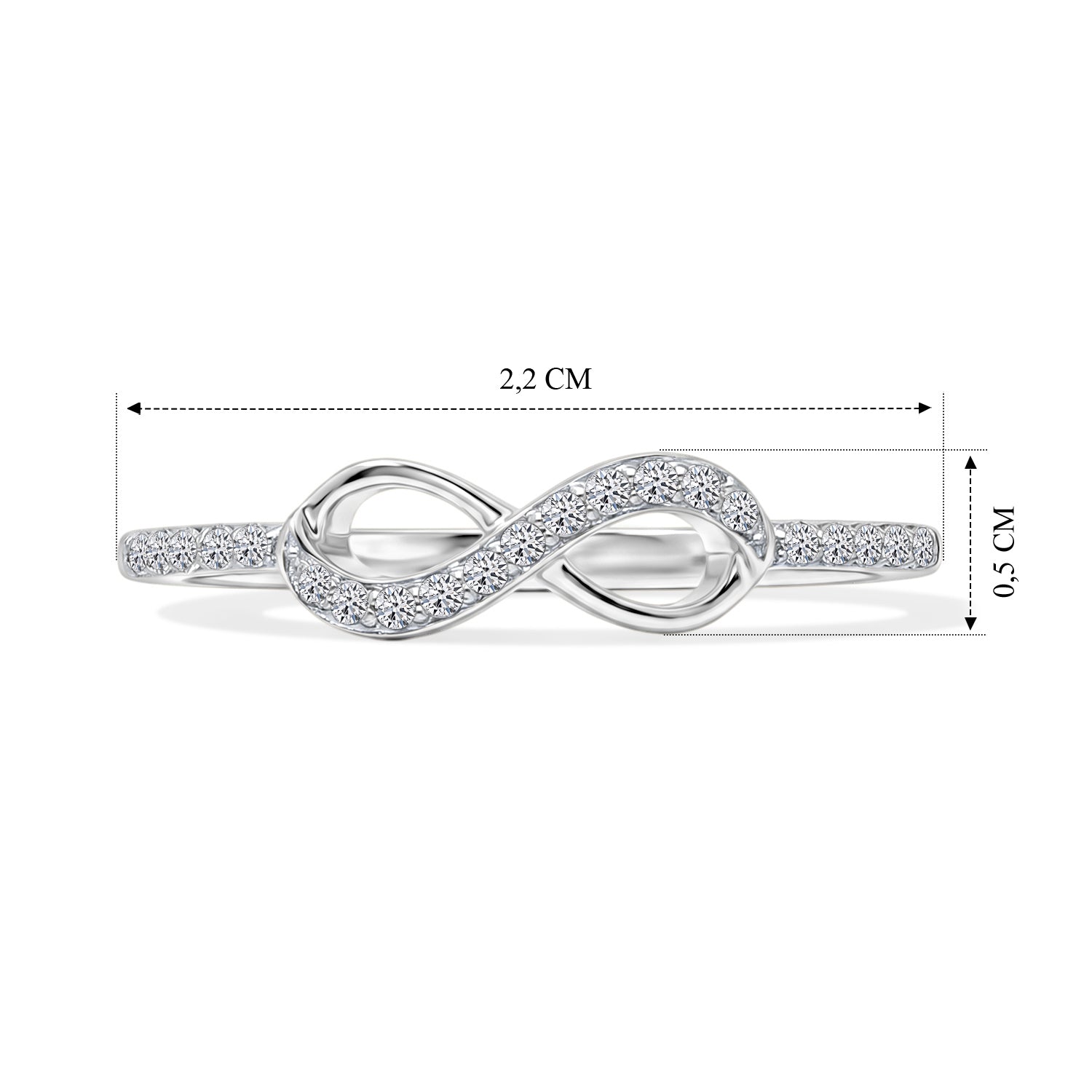 LUXURIANT DIAMOND - Lab Grown Diamant SI-GH Ring 925 Silber Rhodiniert (Größe 17.00) ca. 0,12 ct
