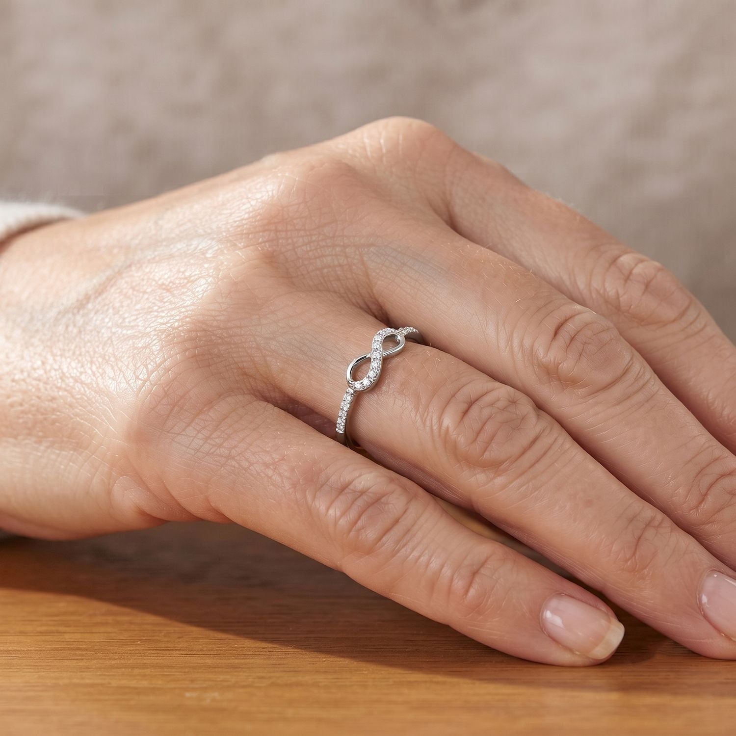 LUXURIANT SI-GH Labor Diamant Ring, 925 Silber rhodiniert - 0,12 ct.