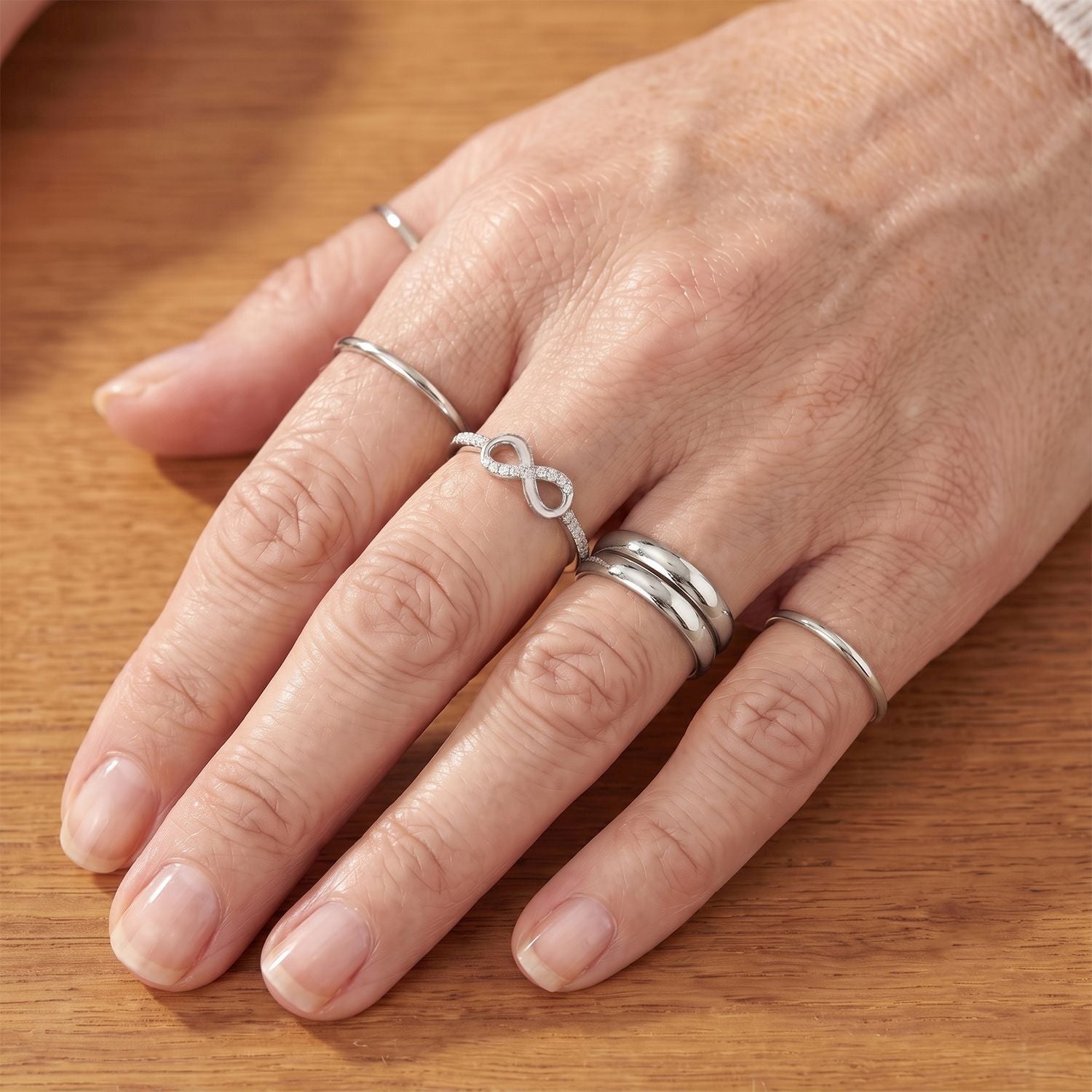 LUXURIANT SI-GH Labor Diamant Ring, 925 Silber rhodiniert - 0,12 ct.