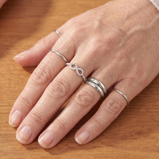 LUXURIANT SI-GH Labor Diamant Ring, 925 Silber rhodiniert - 0,12 ct.