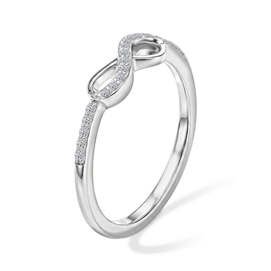 LUXURIANT SI-GH Labor Diamant Ring, 925 Silber rhodiniert - 0,12 ct.