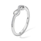 LUXURIANT DIAMOND - Lab Grown Diamant SI-GH Ring 925 Silber Rhodiniert (Größe 18.00) ca. 0,12 ct