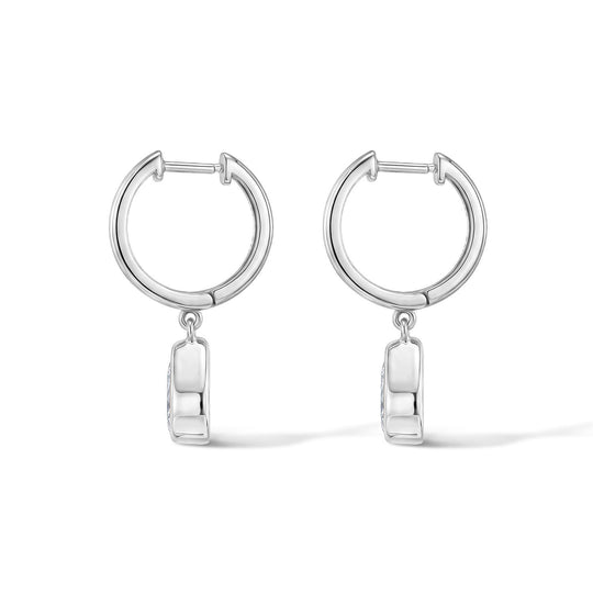 LUXURIANT SGL zertifizierte VS-EF Labor Diamant Ohrringe, 925 Silber rhodiniert - 0,82 ct.