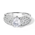 SCHUTZENGEL KOLLEKTION - D'Joy Moissanit Ring 925 Silber Rhodiniert (Größe 17.00) ca. 1.47 ct