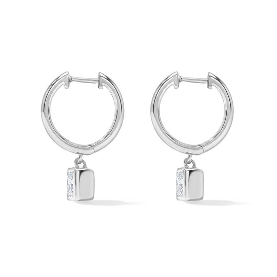 LUXURIANT SGL zertifizierte VS-EF Labor Diamant Ohrringe, 925 Silber rhodiniert - 1,06 ct.