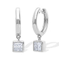 LUXURIANT SGL zertifizierte VS-EF Labor Diamant Ohrringe, 925 Silber rhodiniert - 1,06 ct.