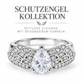SCHUTZENGEL KOLLEKTION - D'Joy Moissanit Ring, 925 Silber rhodiniert - 1,47 ct.