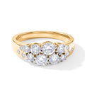 LUXURIANT DIAMOND - Lab Grown Diamant SGL zertifiziert SI-GH Ring 925 Silber 750 Gelbgold vermeil (Größe 17.00) ca. 1,48 ct
