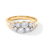 LUXURIANT DIAMOND - Lab Grown Diamant SGL zertifiziert SI-GH Ring 925 Silber 750 Gelbgold vermeil (Größe 17.00) ca. 1,48 ct