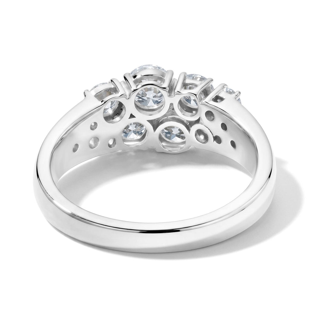 LUXURIANT DIAMOND - Lab Grown Diamant SGL zertifiziert SI-GH Ring 925 Silber Rhodiniert (Größe 20.00) ca. 1,48 ct