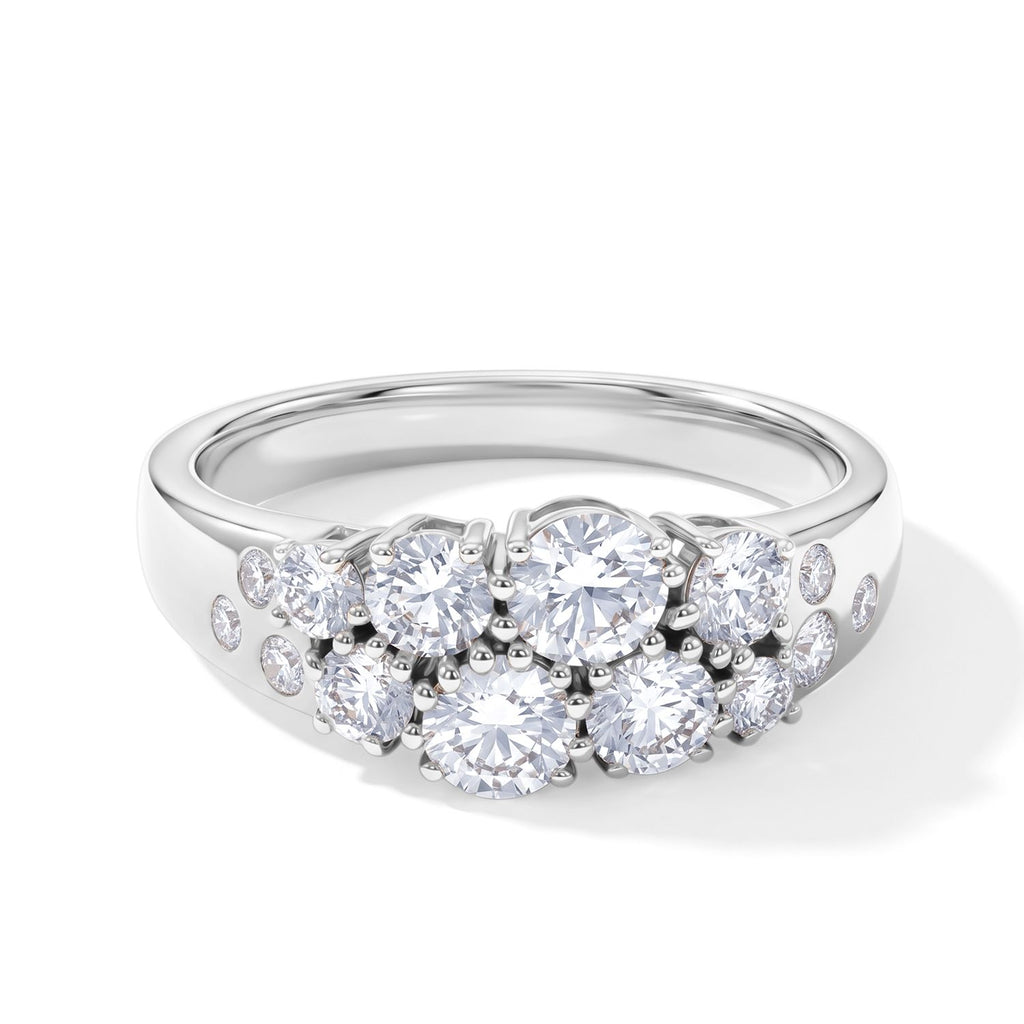 LUXURIANT DIAMOND - Lab Grown Diamant SGL zertifiziert SI-GH Ring 925 Silber Rhodiniert (Größe 21.00) ca. 1,48 ct