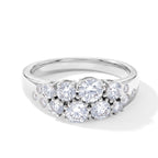 LUXURIANT DIAMOND - Lab Grown Diamant SGL zertifiziert SI-GH Ring 925 Silber Rhodiniert (Größe 21.00) ca. 1,48 ct
