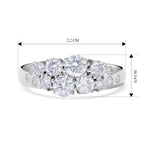 LUXURIANT DIAMOND - Lab Grown Diamant SGL zertifiziert SI-GH Ring 925 Silber Rhodiniert (Größe 21.00) ca. 1,48 ct