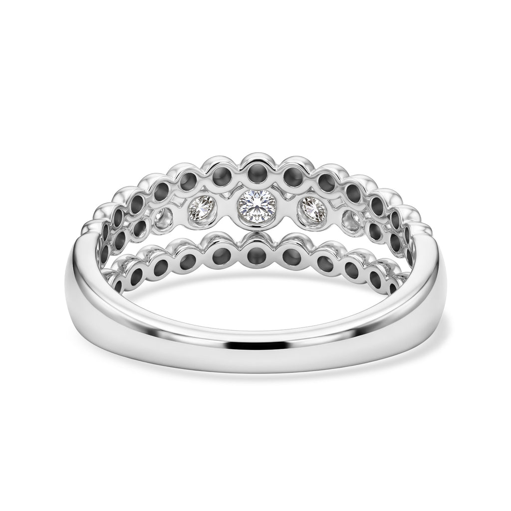 LUXURIANT DIAMOND - Lab Grown Diamant SI-GH Ring 925 Silber Rhodiniert (Größe 17.00) ca. 0,25 ct