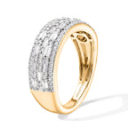 LUXURIANT DIAMOND - Lab Grown Diamant SGL zertifiziert SI-GH Ring 925 Silber 750 Gelbgold vermeil (Größe 17.00) ca. 1,00 ct
