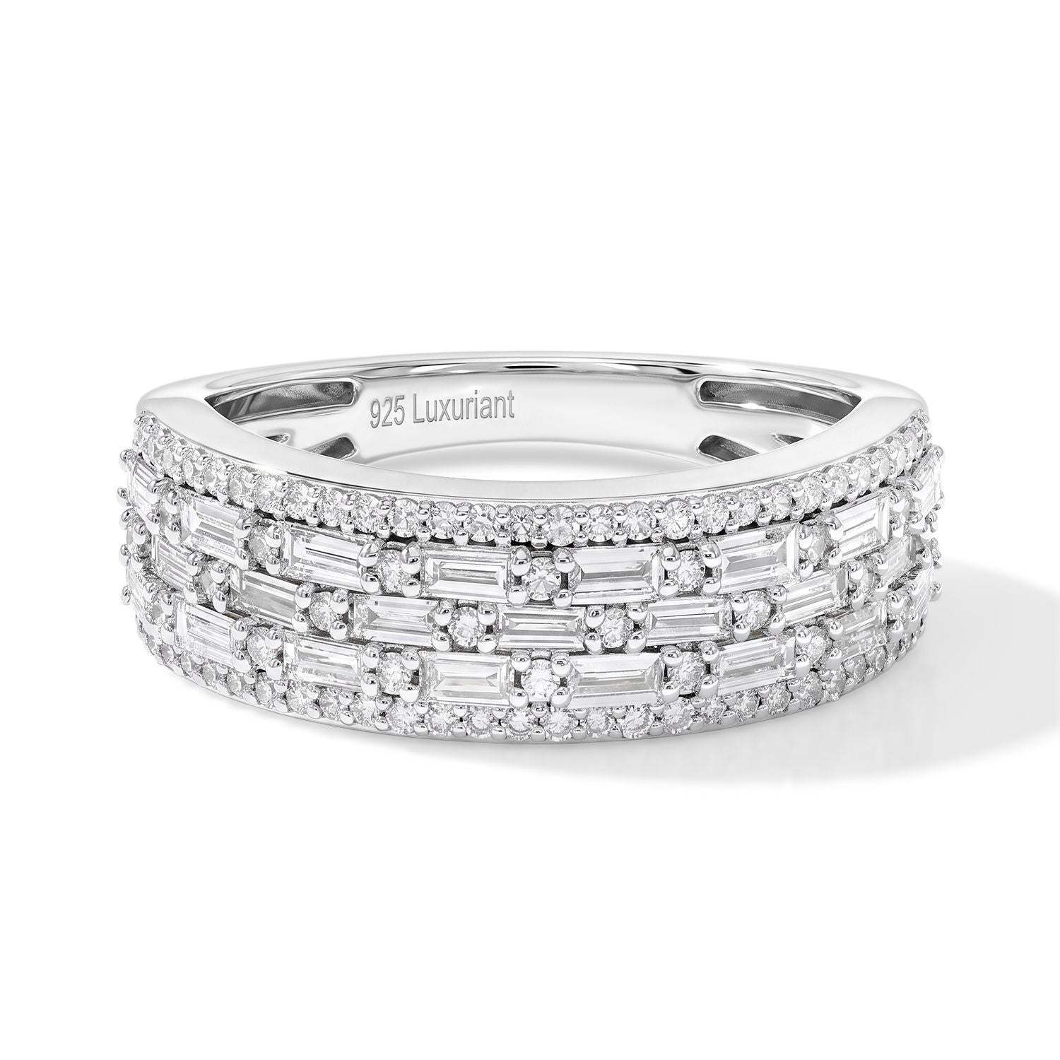 LUXURIANT DIAMOND - Lab Grown Diamant SGL zertifiziert SI-GH Ring 925 Silber Rhodiniert SGL zertifiziert (Größe 18.00) ca. 1.00 ct