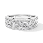 LUXURIANT DIAMOND - Lab Grown Diamant SGL zertifiziert SI-GH Ring 925 Silber Rhodiniert SGL zertifiziert (Größe 18.00) ca. 1.00 ct