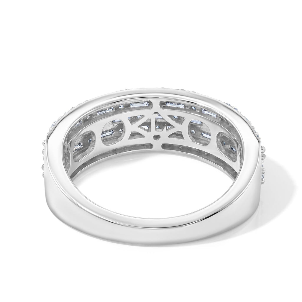 LUXURIANT DIAMOND - Lab Grown Diamant SGL zertifiziert SI-GH Ring 925 Silber Rhodiniert SGL zertifiziert (Größe 18.00) ca. 1.00 ct