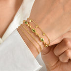 EVER TRUE Peridot Armband ca. 19  + 2.5 cm Extender Reine Bronze ca. 2,96 ct.