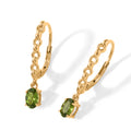 D'Joy Peridot Arizona Ohrringe 925 Silber 750 Vergoldet ca. 1,02 ct.