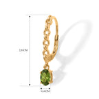 D'Joy Peridot Arizona Ohrringe 925 Silber 750 Vergoldet ca. 1,02 ct.