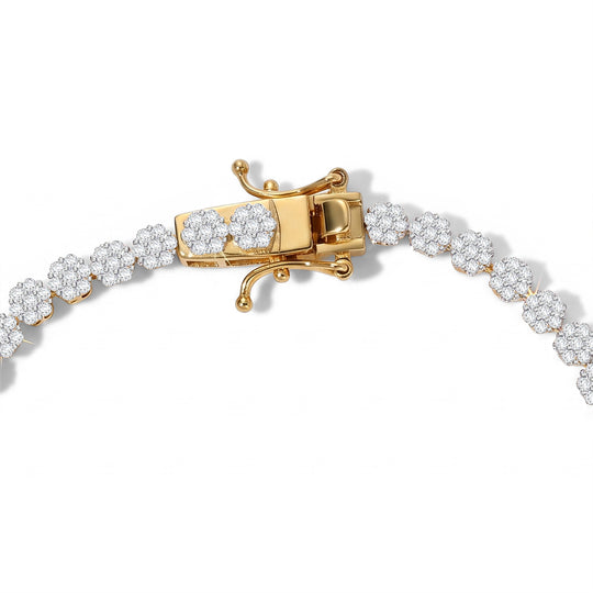 LUXURIANT SGL zertifizierter SI-GH Labor Diamant 19cm Armband, 925 Silber rhodiniert - 2,50 ct.