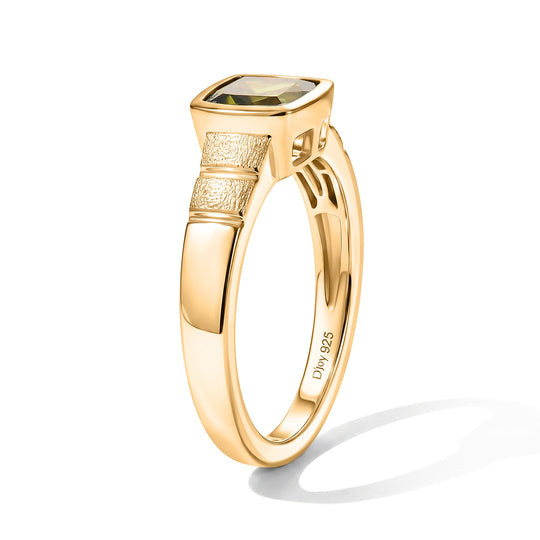 D'Joy Peridot Arizona Ring 925 Silber 750 Gelbgold vermeil (Größe 20.00) ca. 1,20 ct