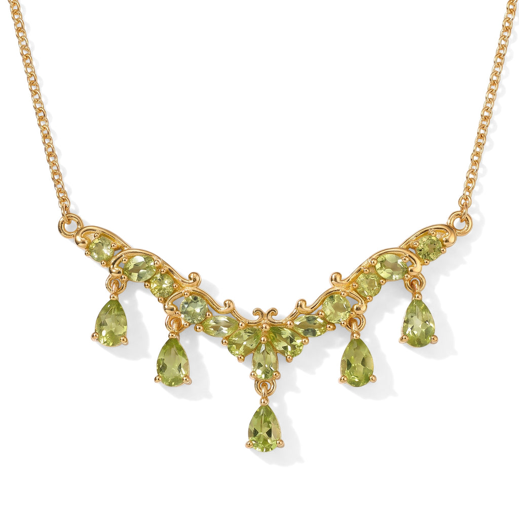 EVER TRUE Peridot Arizona Halskette ca. 50 cm Reine Bronze ca. 4,54 ct.